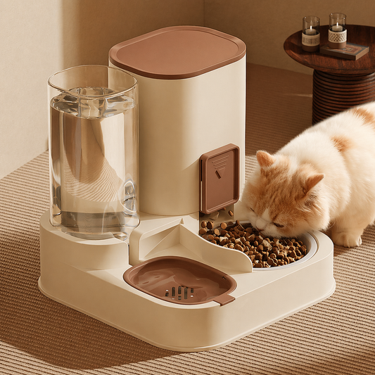 2-in-1 Automatic Pet Feeder & Water Dispenser